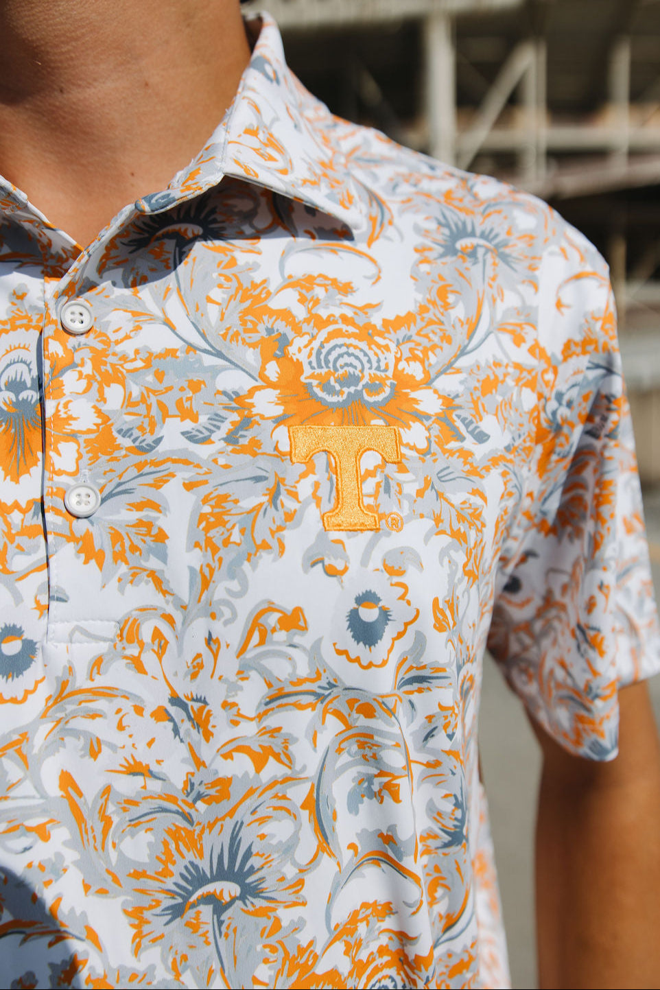 UT Damask Floral Golf Polo