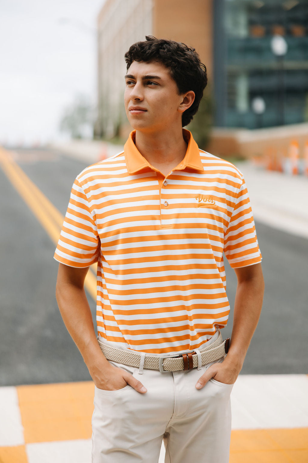 STRIPES FOR CREATIVE PILE POLO オーバーサイズ Vols Creamsicle Stripe Golf Polo | Marc Nelson Denim