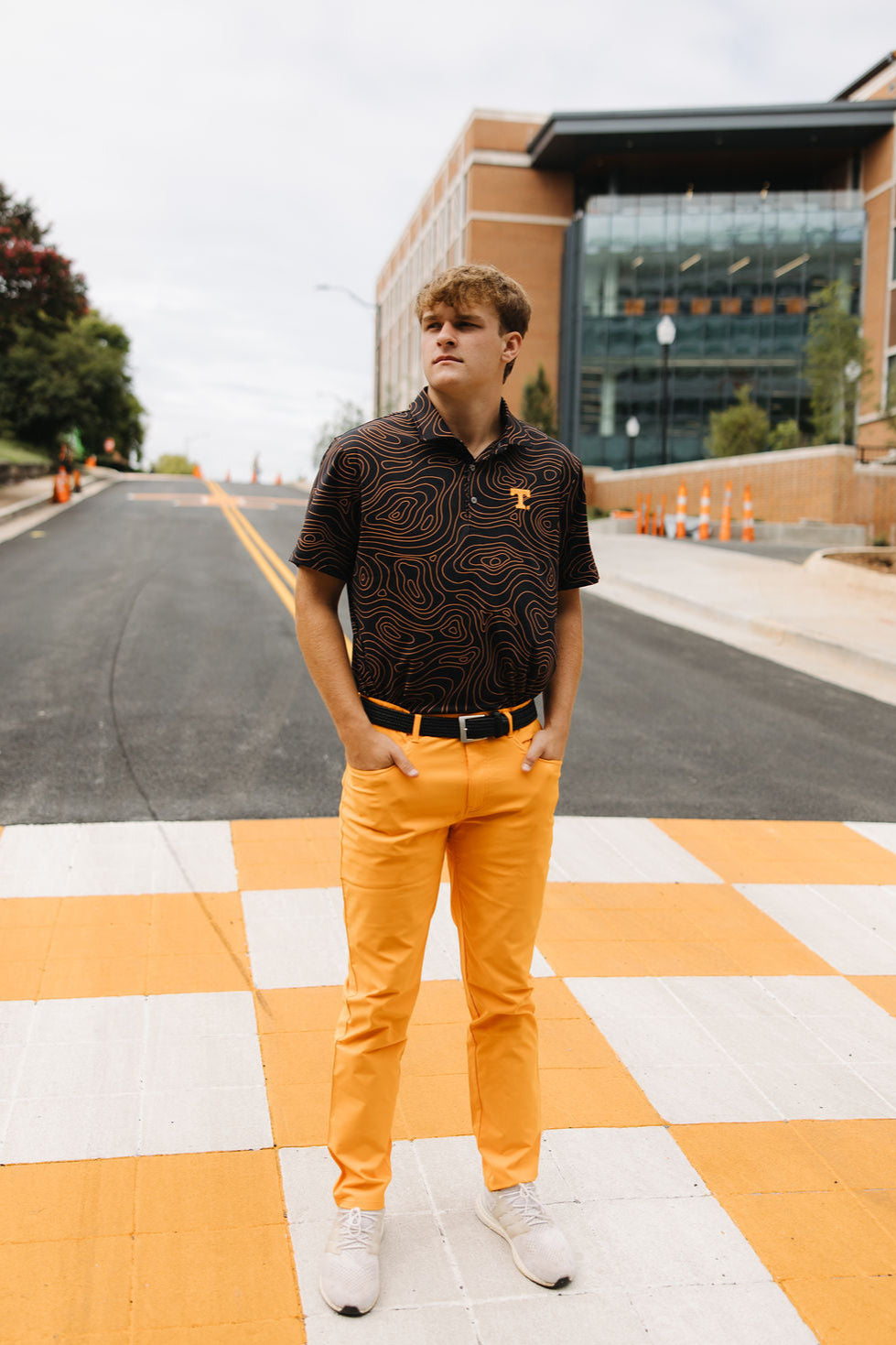 The George Hybrid Pant Orange