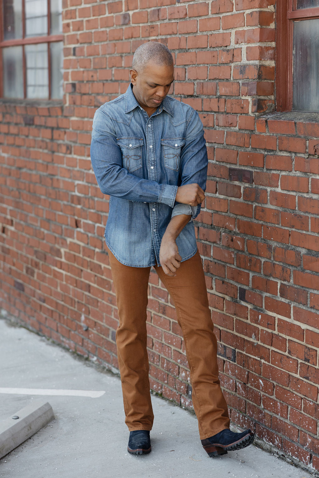 The Boot Cut Whiskey Stained Denim