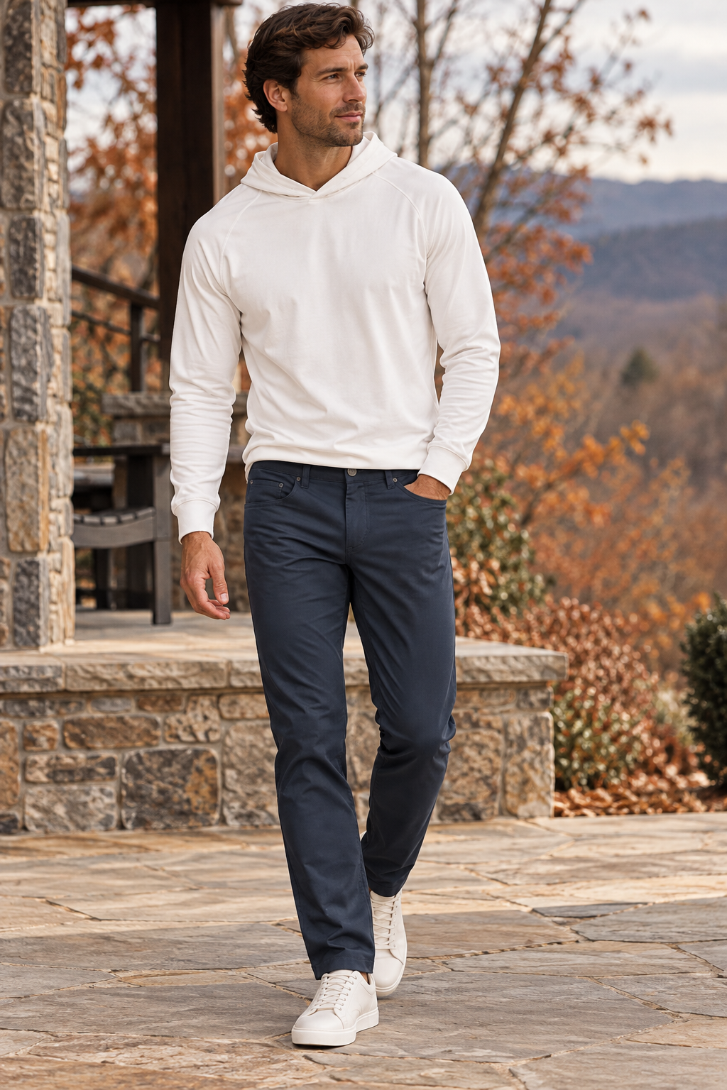 Marc Nelson Brushed Performance Hoodie – Off White