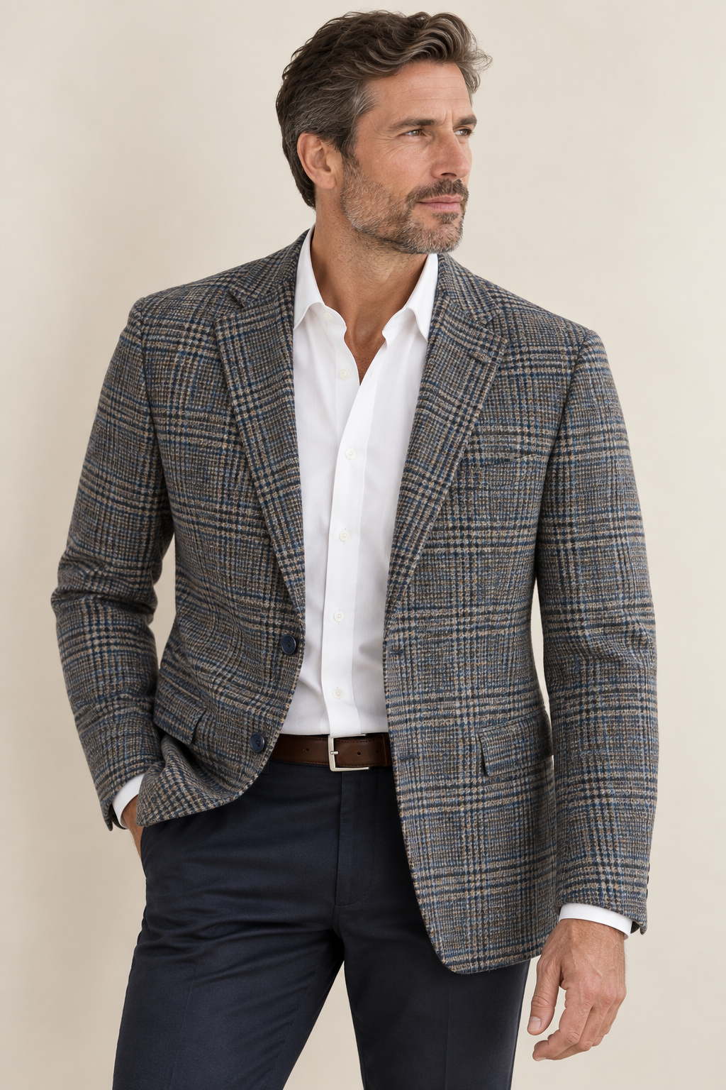 Olde English Sapphire Wool Blazer
