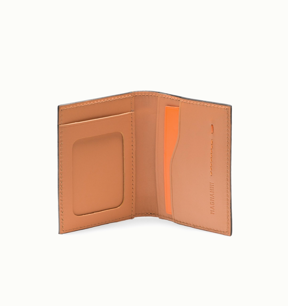 Magnanni Cardfold in Midbrown Leather