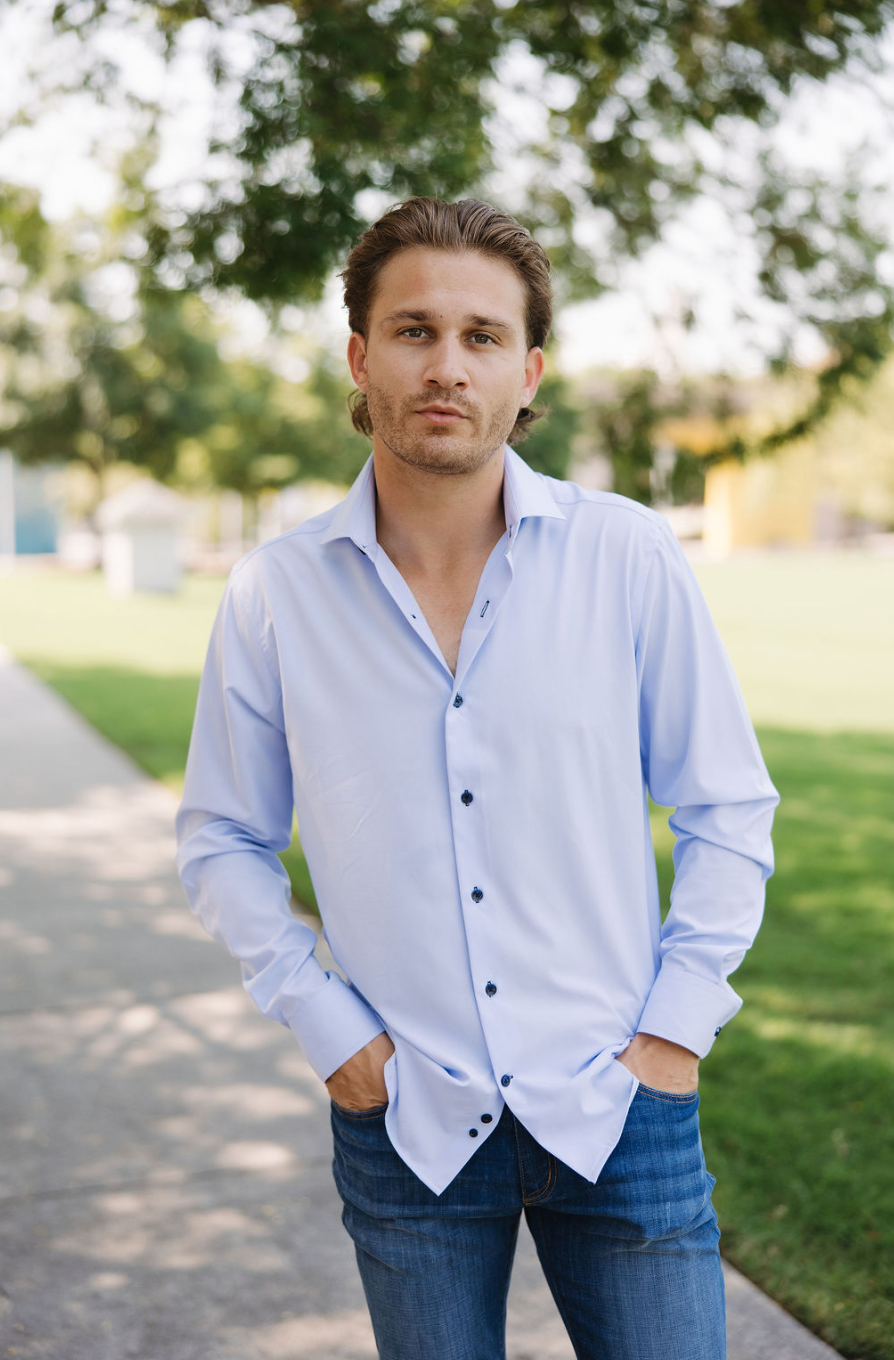 Marc Nelson Sport Shirt Light Blue