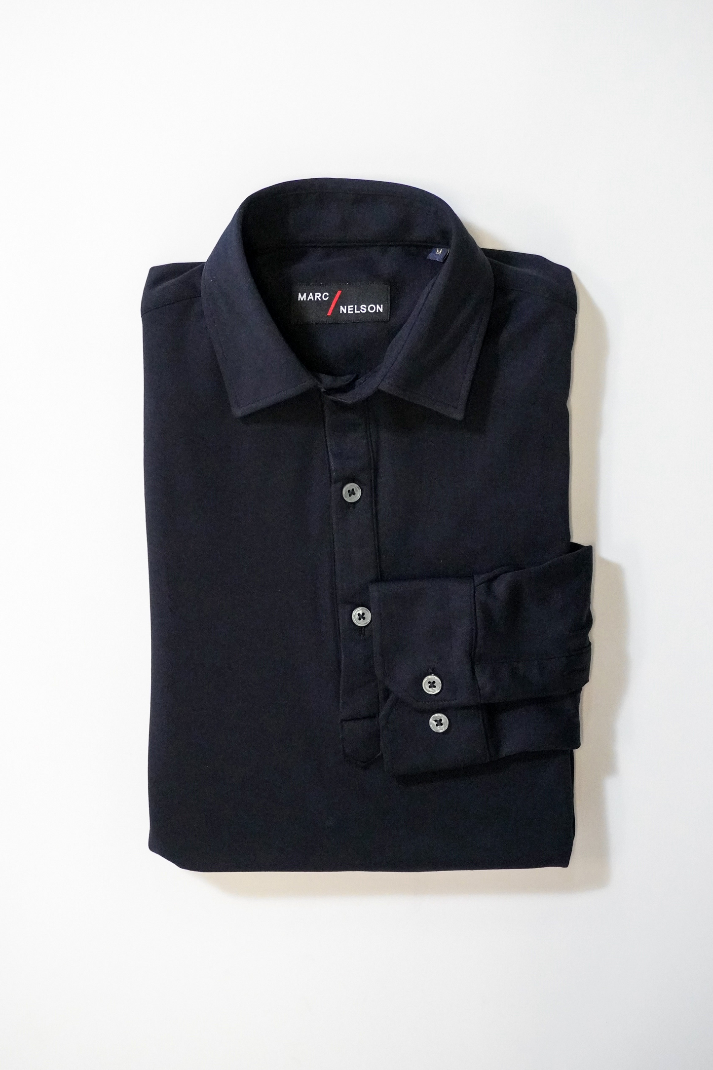 The Long Sleeve Polo Navy