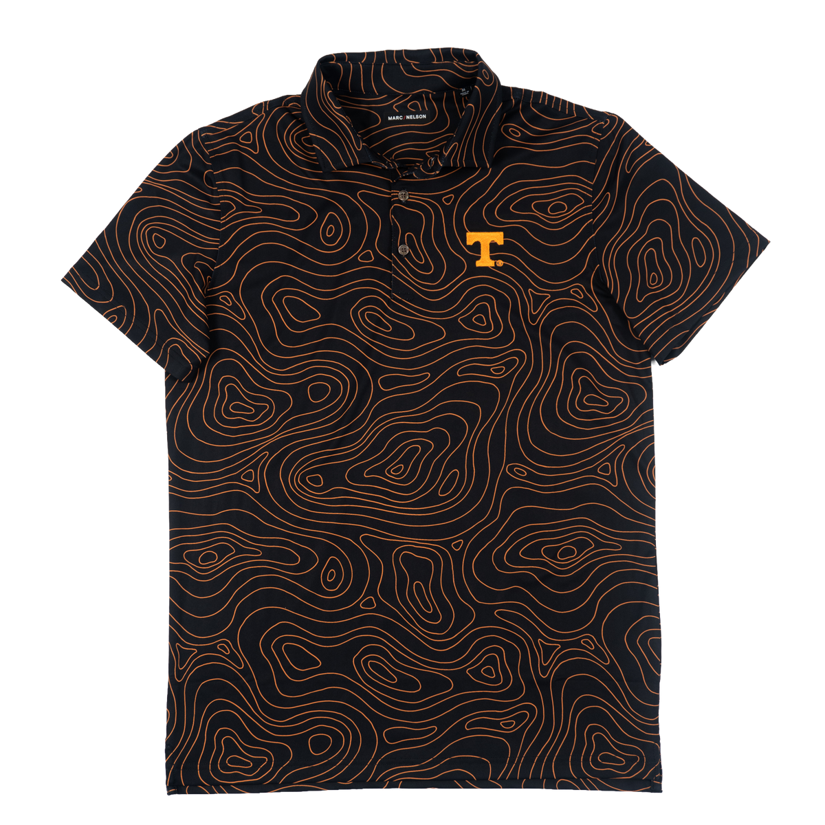 UT Topographic Black and Orange Golf Polo