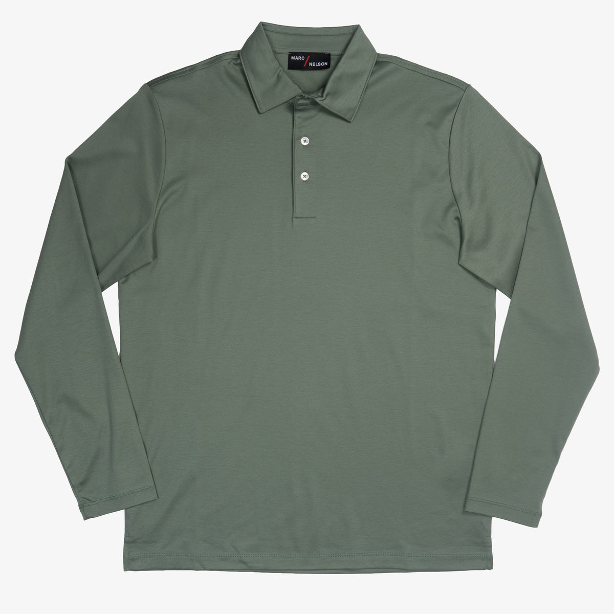 The JFK Long Sleeve Polo - Sage Green