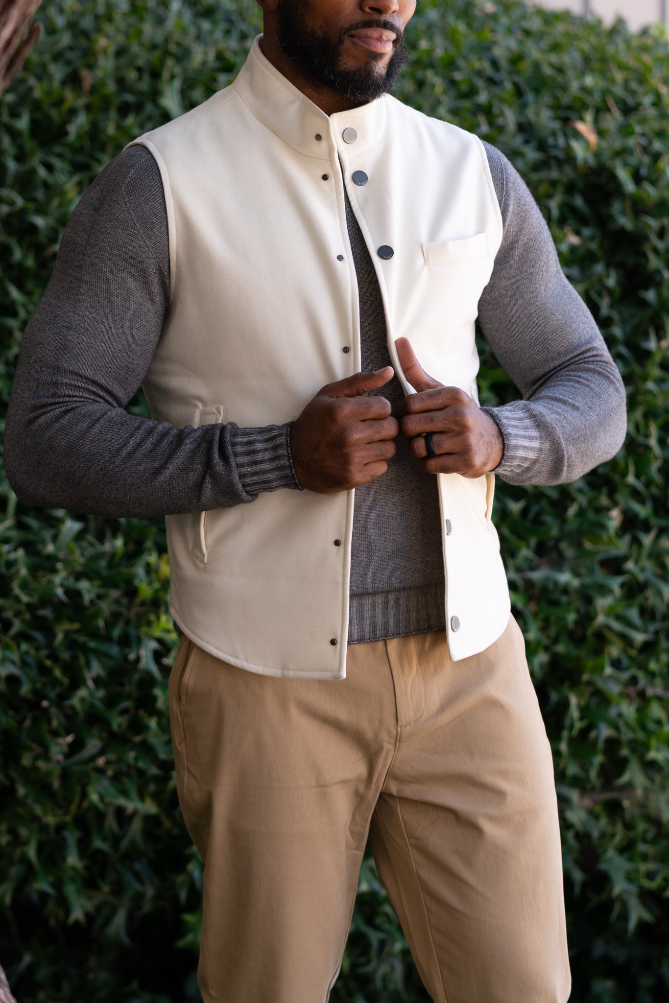 The Knit Dye Crewneck Sweater Gray