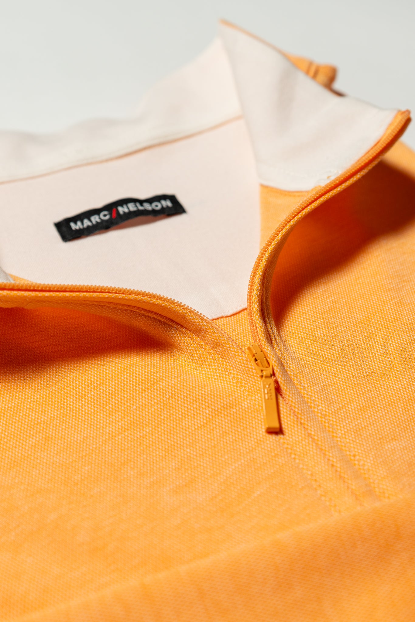 Orange Pique Classic Quarter Zip