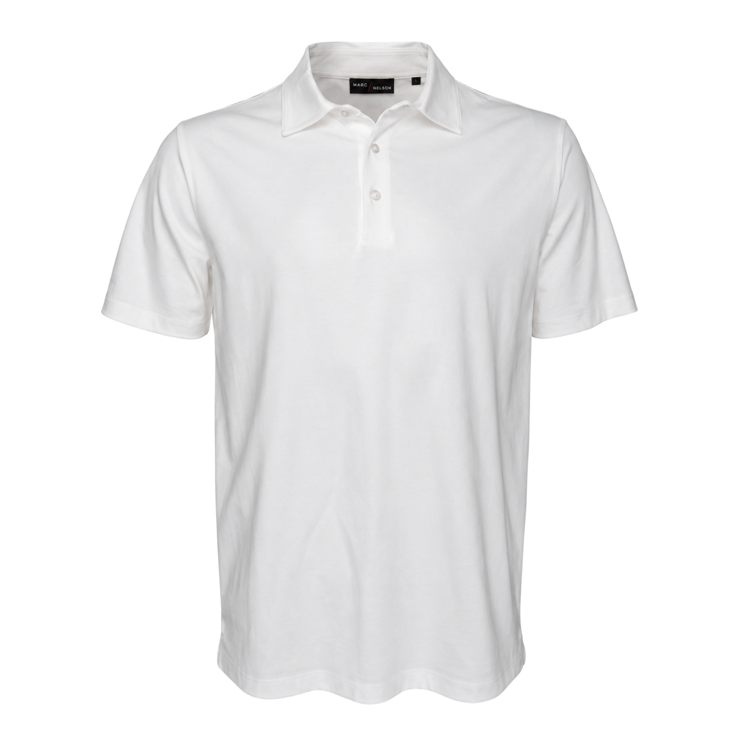 The Solid Jersey Knit Short Sleeve Polo - White