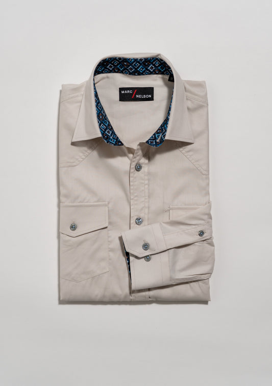 Tencel Western Shell Button Shirt