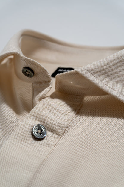 The Long Sleeve Polo Oat