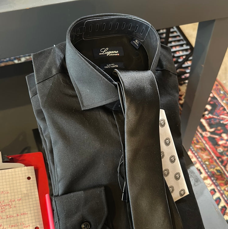black and silver dress shirt Black with Grey Paisley Dress Shirts