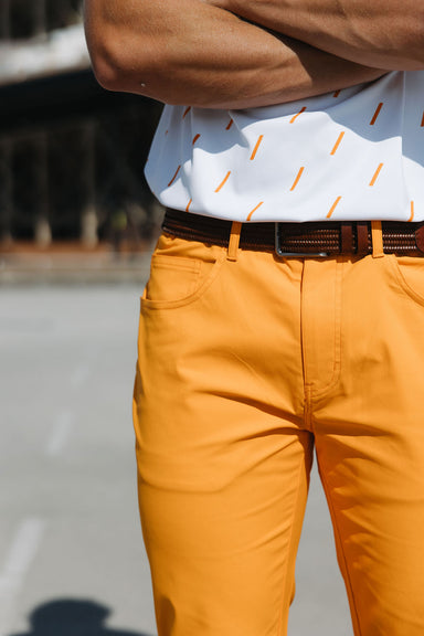The George Hybrid Pant Orange | Marc Nelson Denim