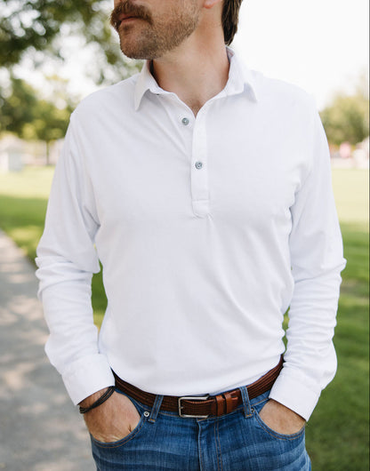The Long Sleeve Polo Ivory