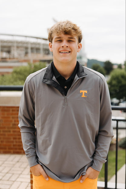 UT Camo Contrast Performance Quarter Zip Smoke Gray