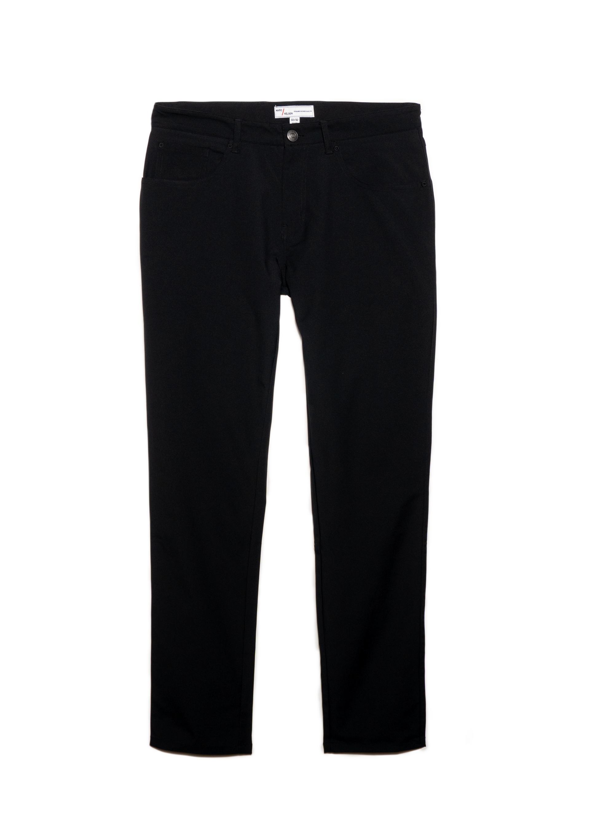Black Poly Twill George Hybrid Pant | Marc Nelson Denim