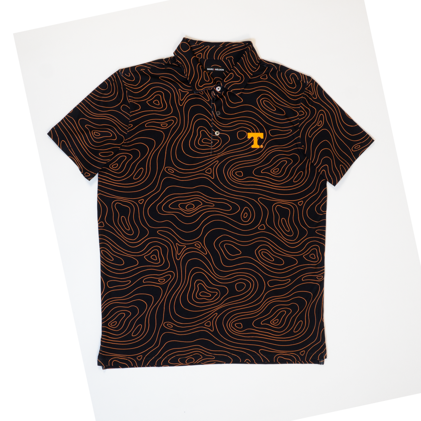 UT Topographic Black and Orange Golf Polo