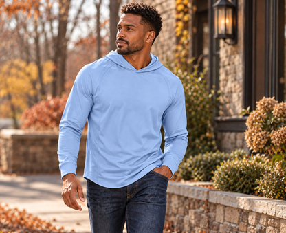 Brushed Performance Hoodie – Bonnie Blue