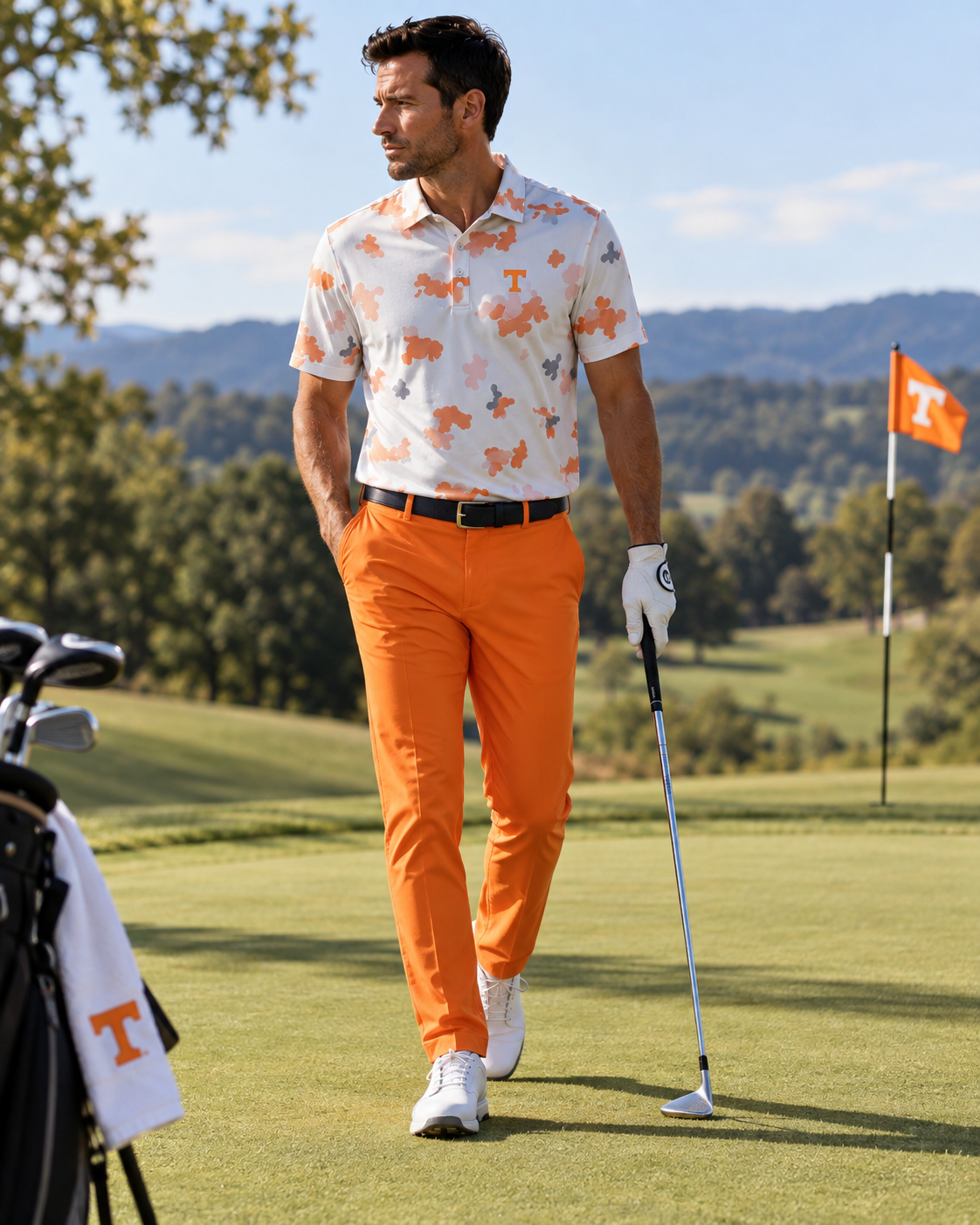 The George Hybrid Pant Orange