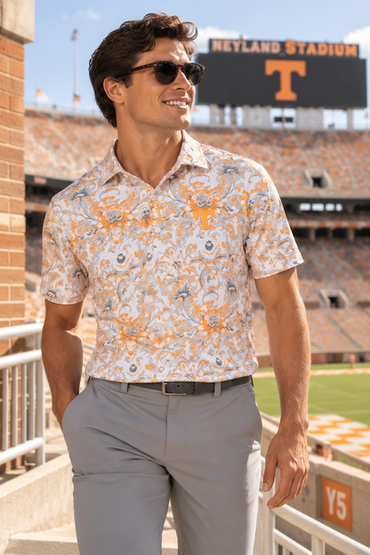 UT Damask Floral Golf Polo