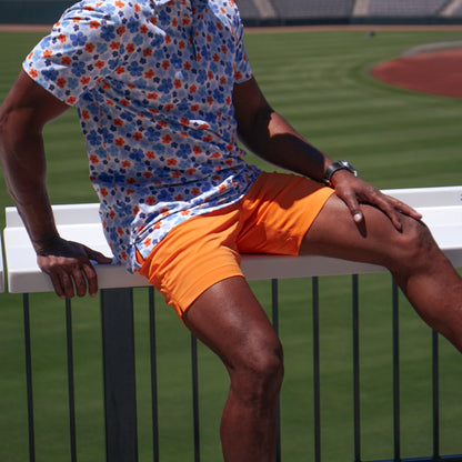 The George Hybrid Short 7" Orange