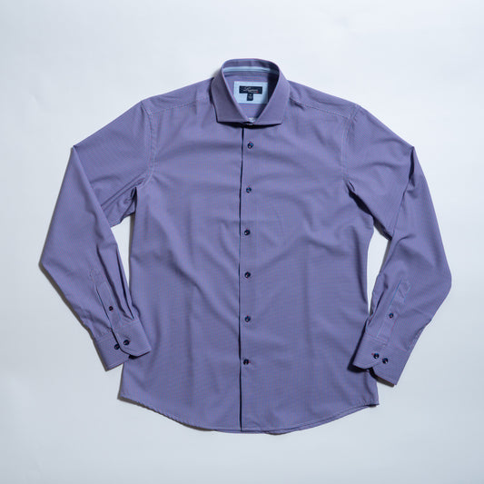 Lugano Sport Shirt - Burgandy Check
