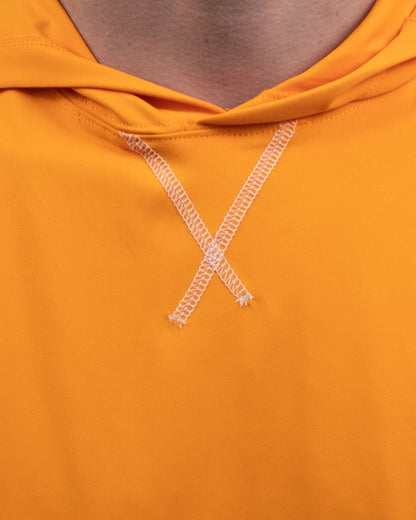 Orange with White Stitch Golf Hoodie