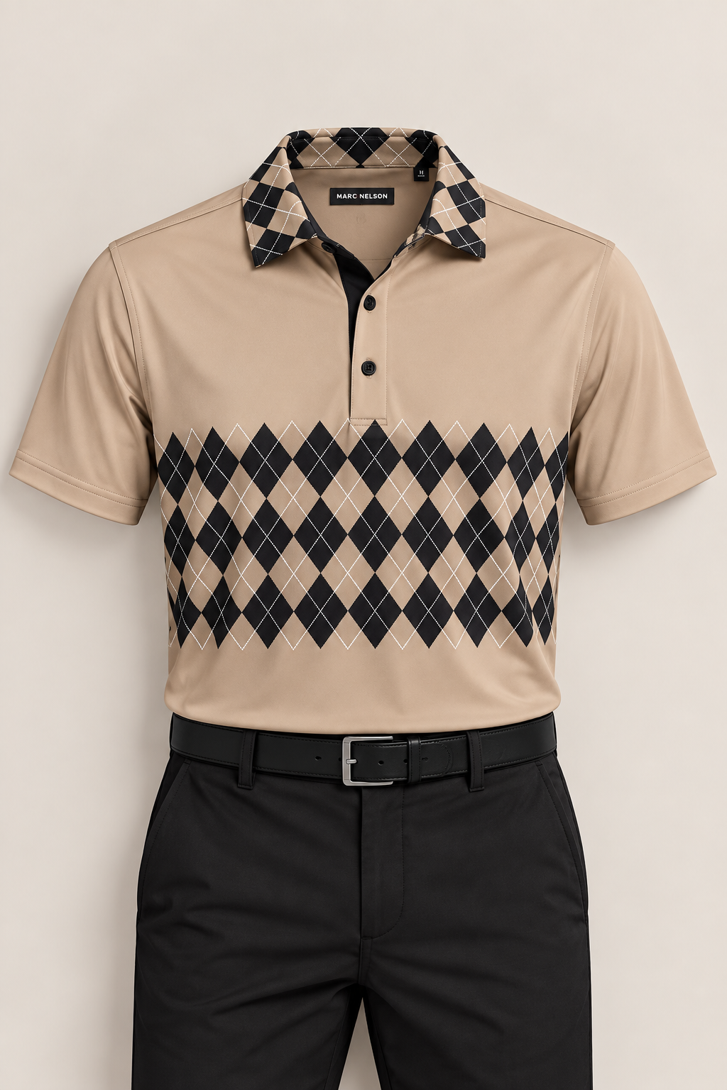 Dark Argyle Golf Polo