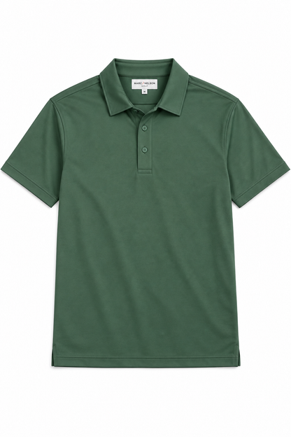 Dark Ivy  Green Solid Golf Polo