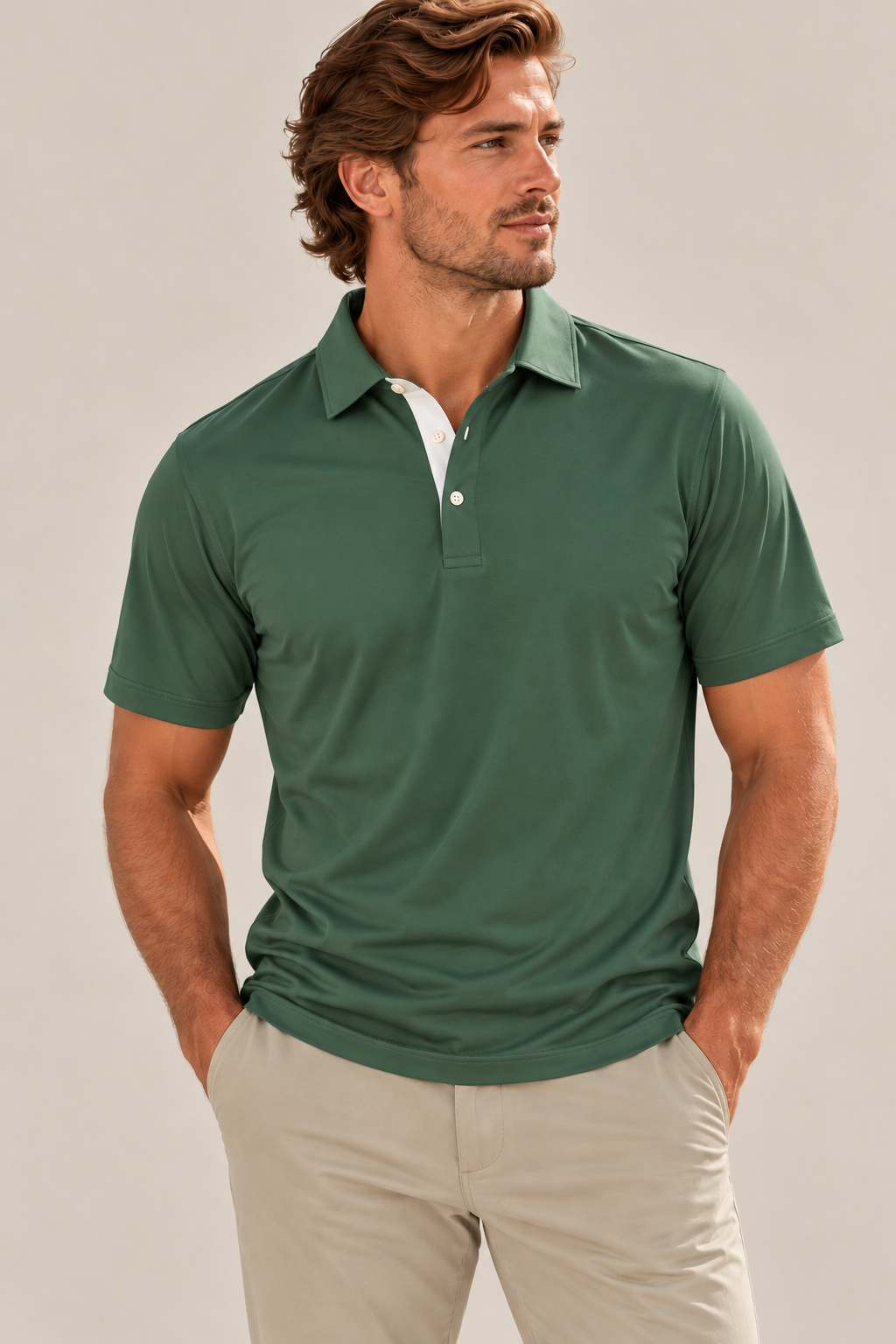 Dark Ivy  Green Solid Golf Polo