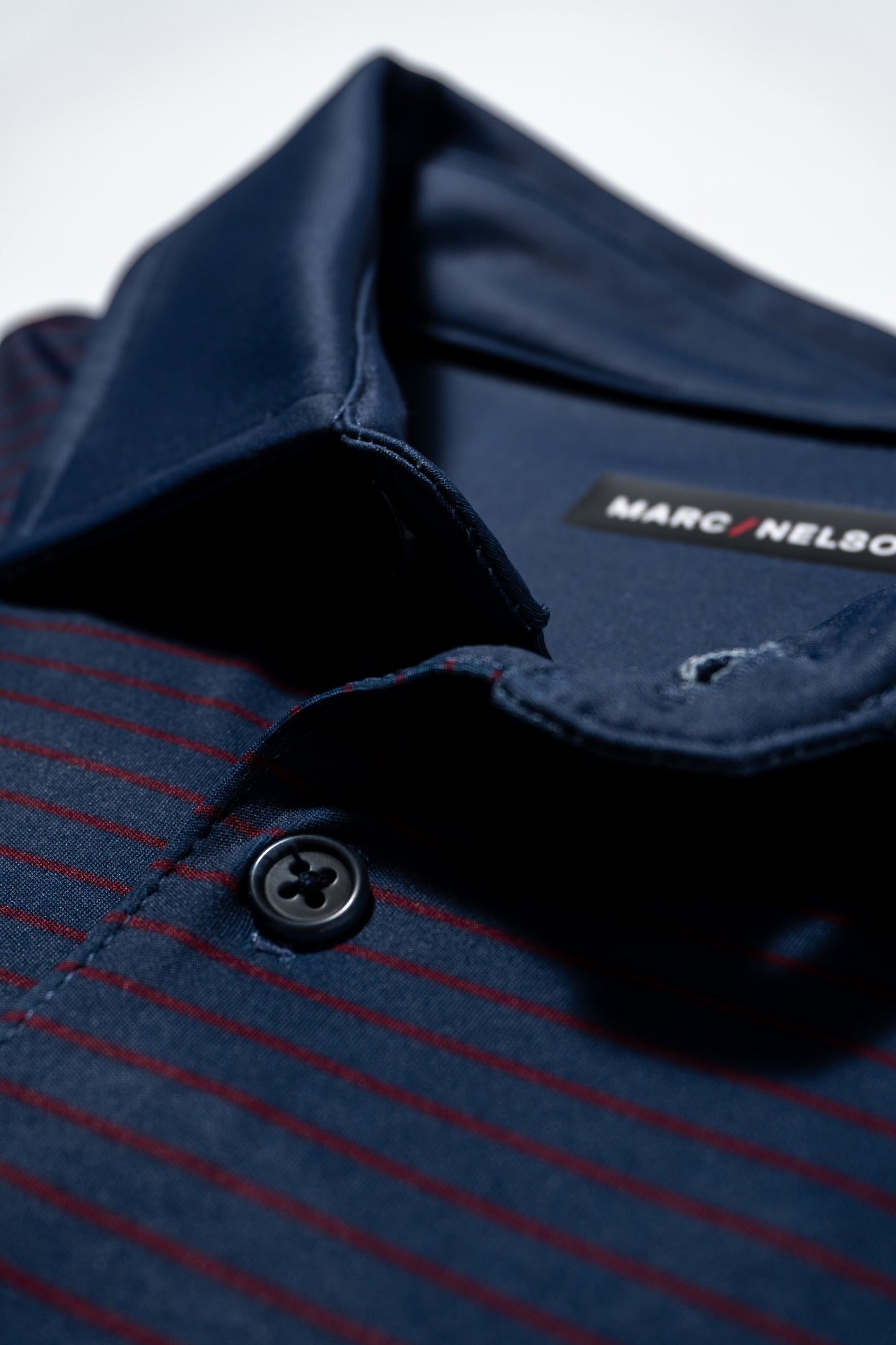 Navy with Burgundy Stripe Golf Polo