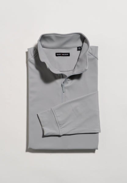 Performance Quarter Zip Light Gray