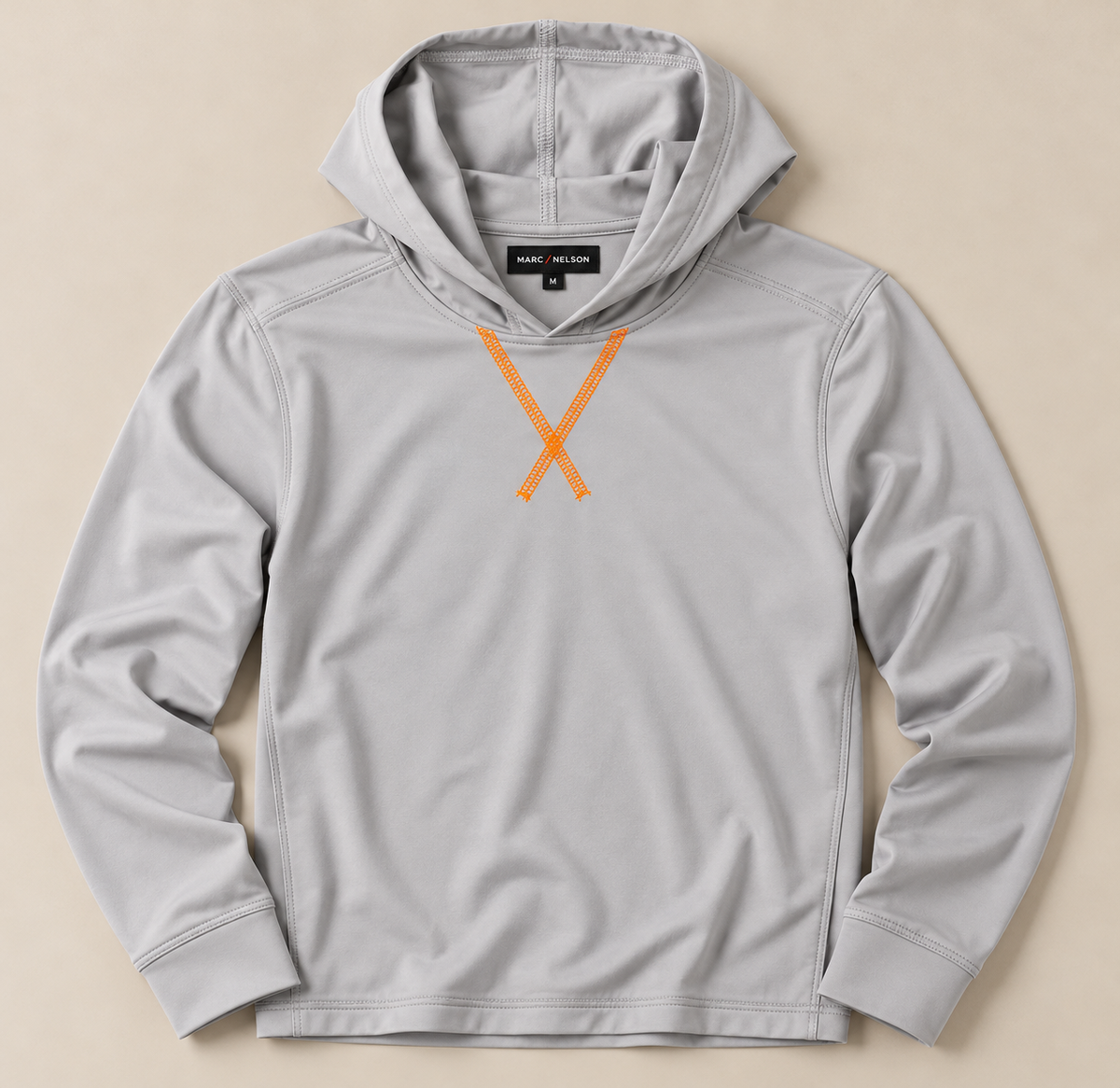 Gray with Orange Stitch Golf Hoodie