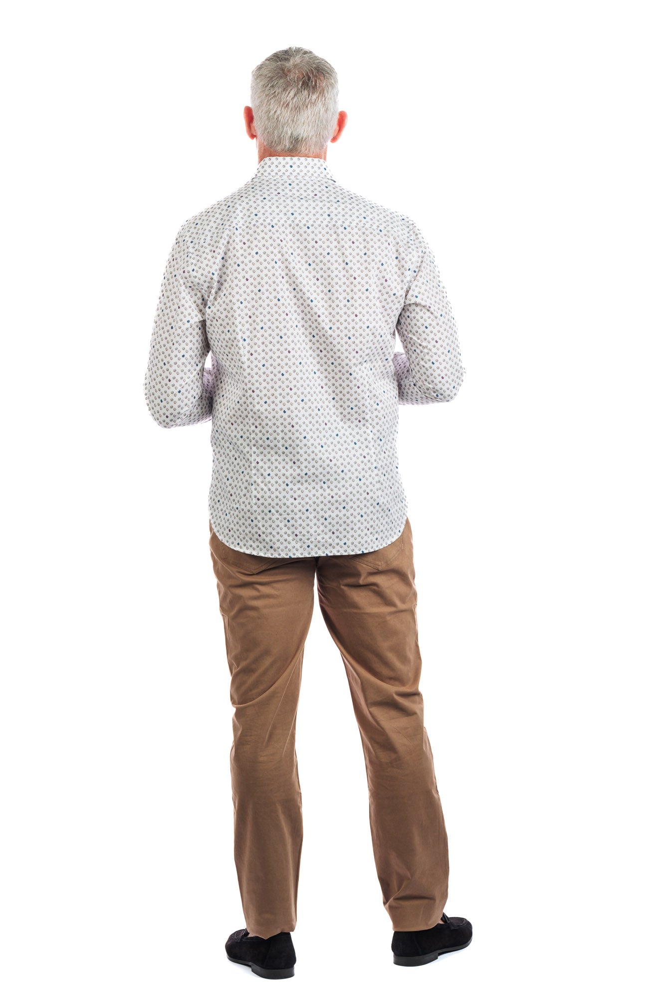 Back side photo of the George Buck Pant on a white background. 