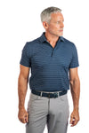 Marc Nelson Navy Striped Golf Polo