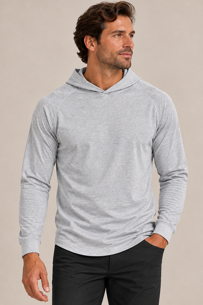 Marc Nelson Brushed Hoodie – Heather Grey