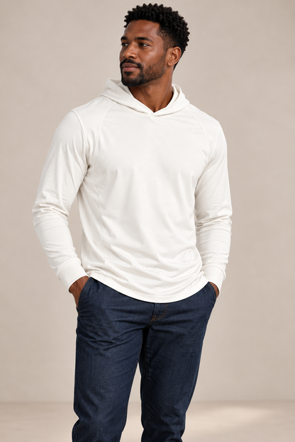 Marc Nelson Brushed Performance Hoodie – Off White