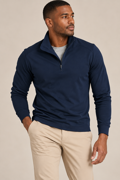 Performance Quarter Zip Navy
