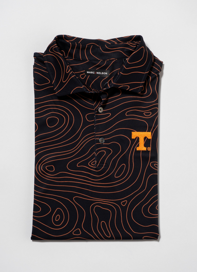 Slim-Fit UT Black & Orange Golf Polo | Marc Nelson Denim