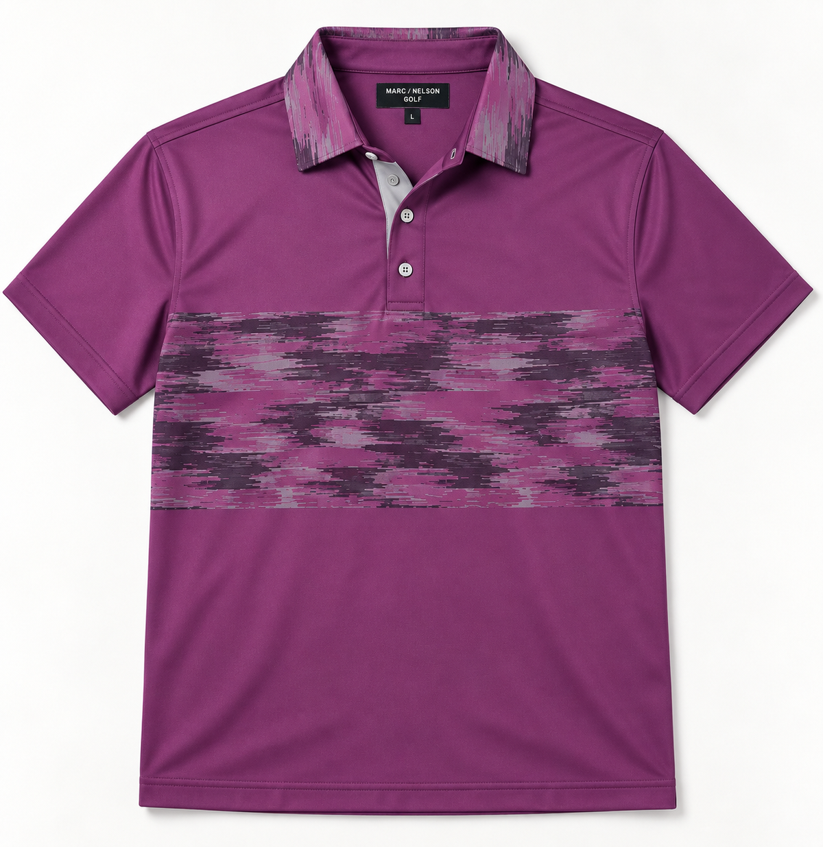 Grape Print Performance Polo