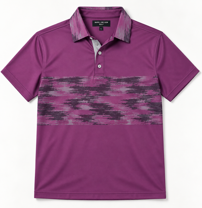 Grape Print Performance Polo