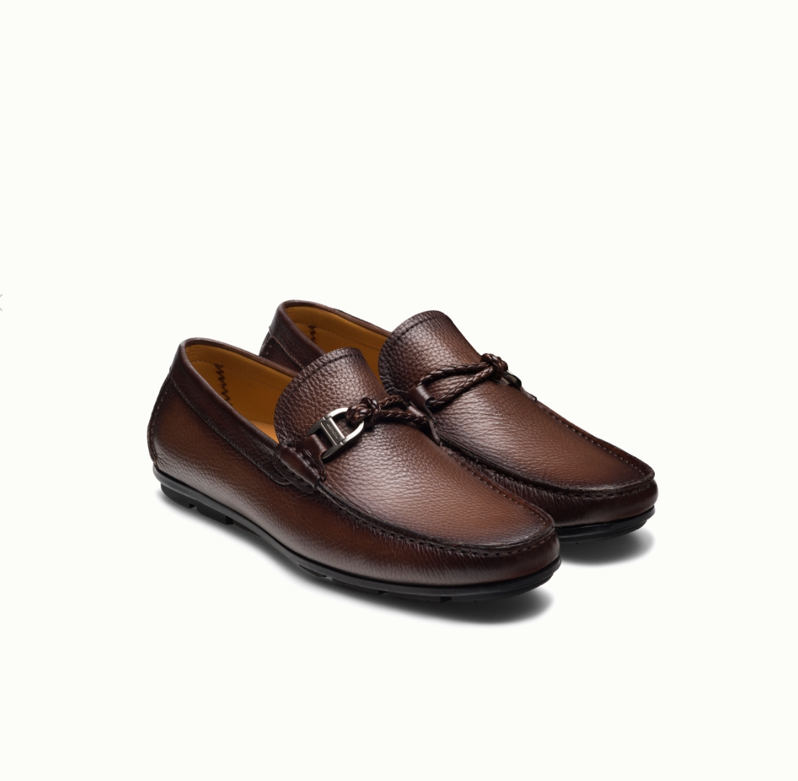 Magnanni Monterey Braid Bit Loafer Tumbled Brown