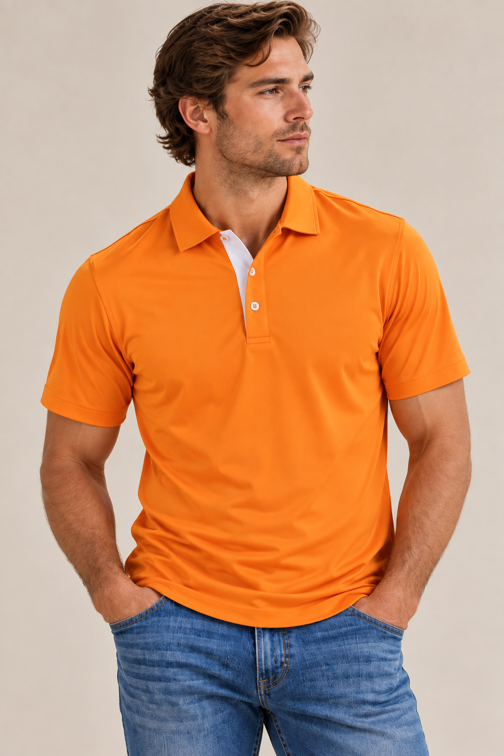 TN Orange Solid Golf Polo