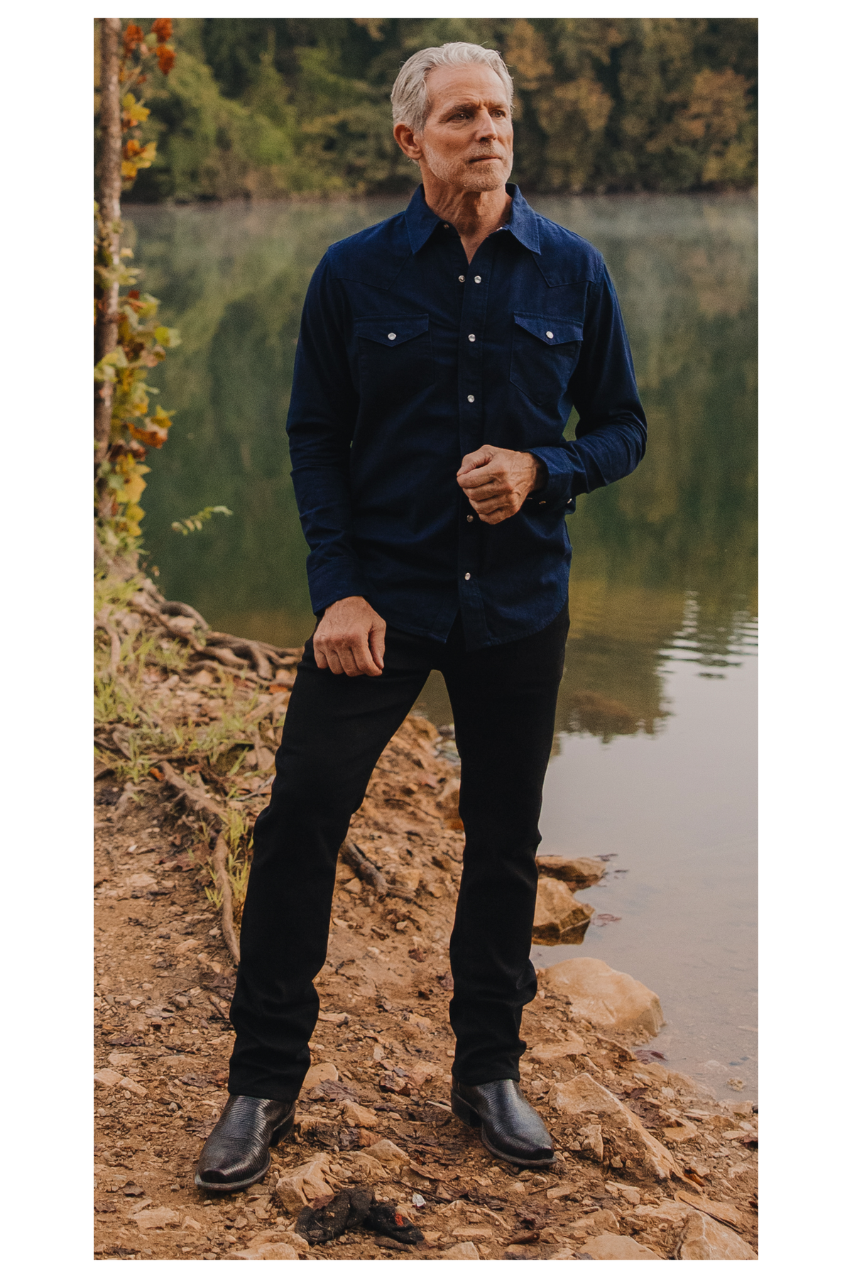 Wild West Dark Wash Denim Shirt