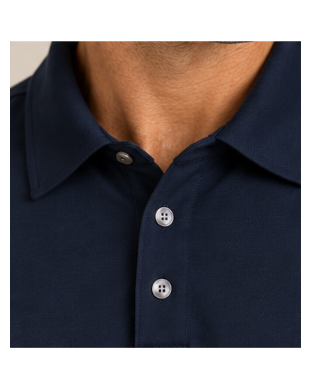 The JFK Long Sleeve Polo - Navy