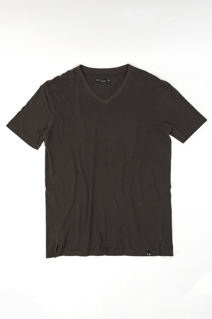 Overhead shot of Modal Cotton Short Sleeve V-Neck T-Shirt