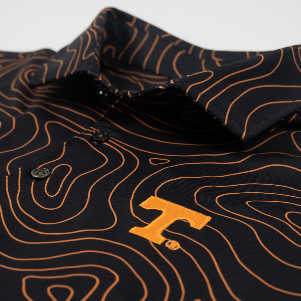 UT Topographic Black and Orange Golf Polo