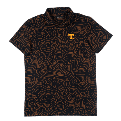 UT Topographic Black and Orange Golf Polo
