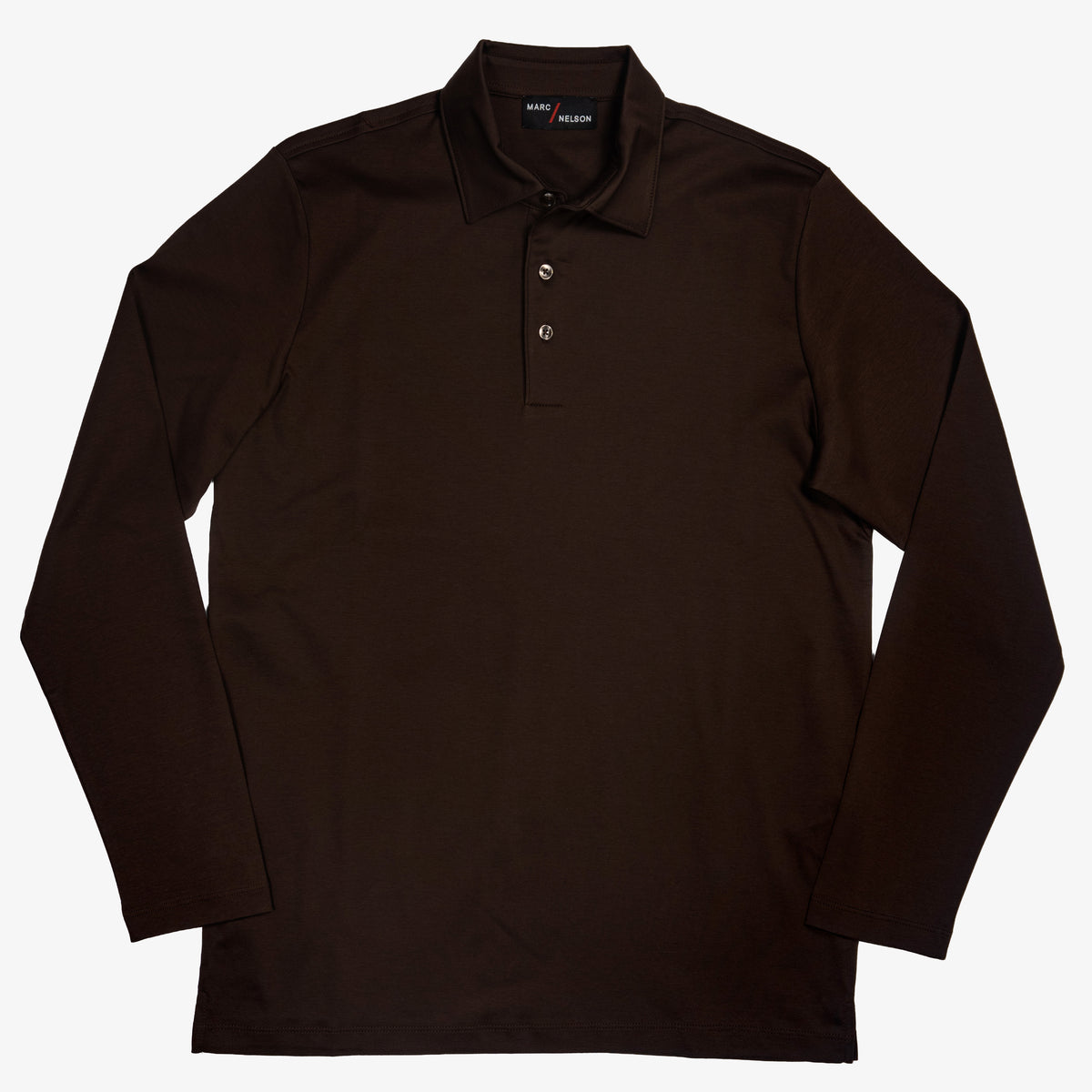 The JFK Long Sleeve Polo - Brown